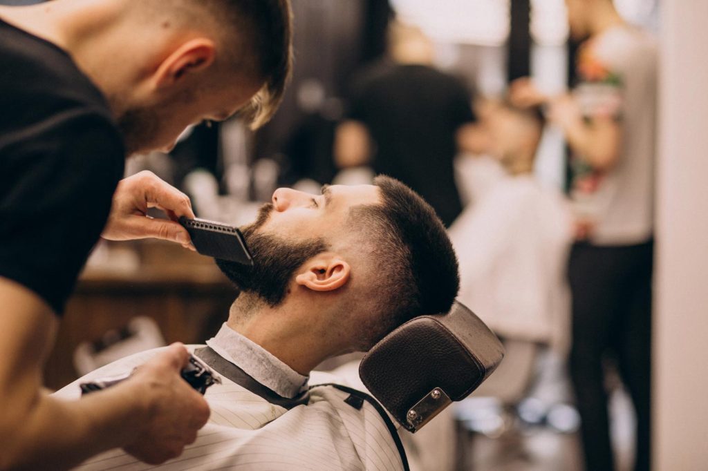the hair cutting
