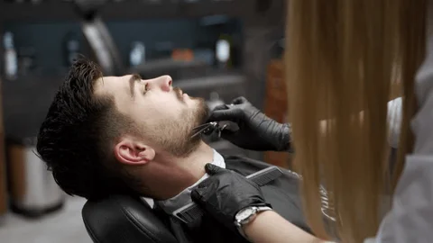 the hair cutting